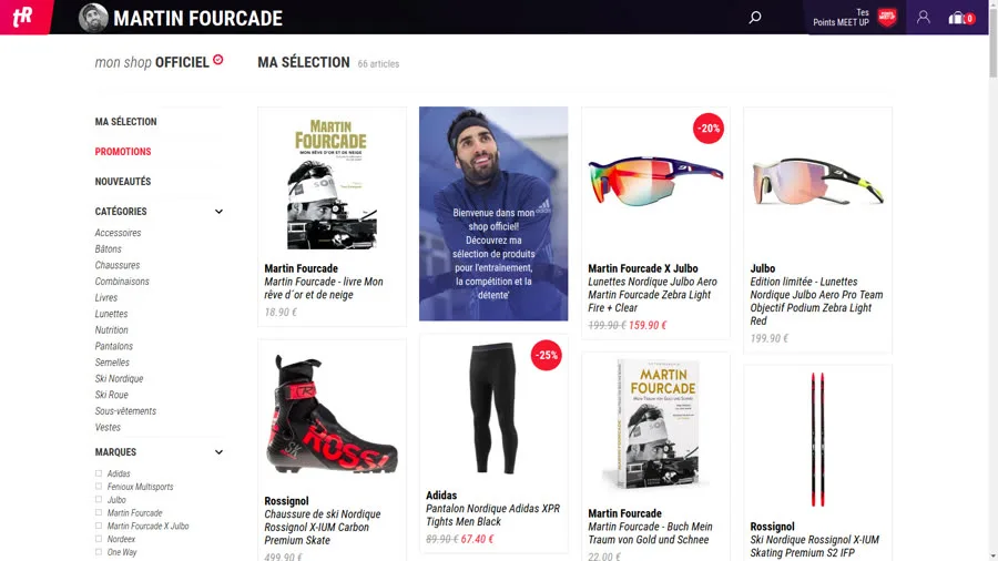 Boutique officielle Martin Fourcade sur la plateforme TightR